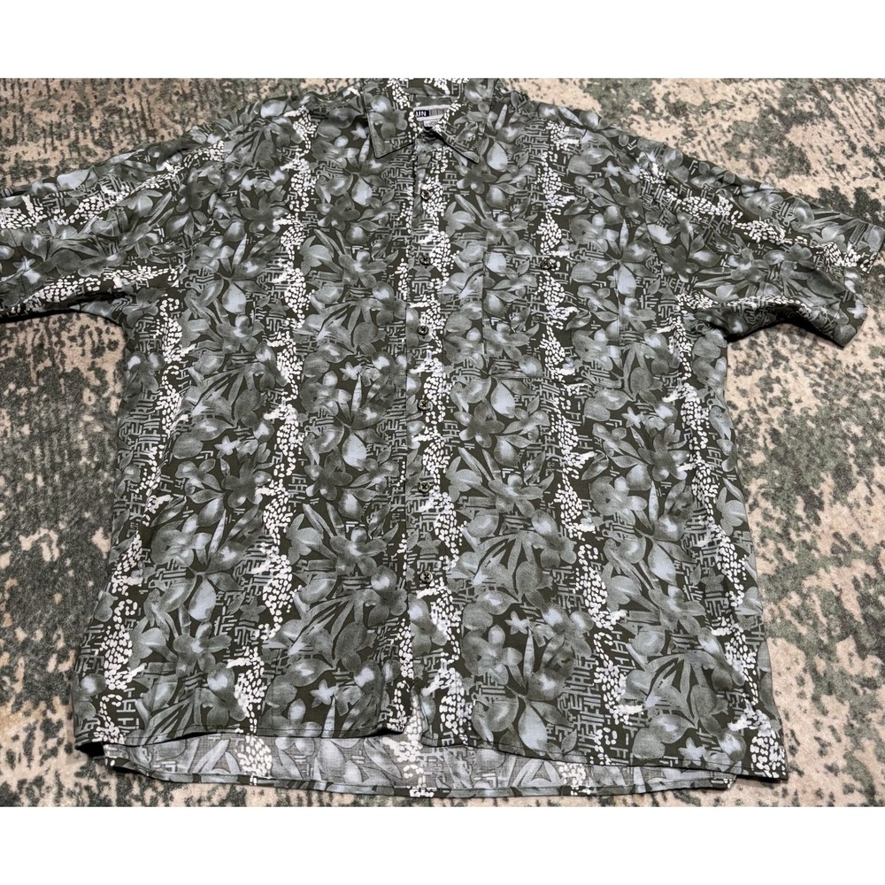 90s Vintage UN TIED 100% Rayon Hawaiian Camp Shirt Large Single Stitch